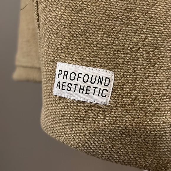 Reversed French Terry Pullover Raw-Cut sweatshirt Hoodie - Picture 3 of 8